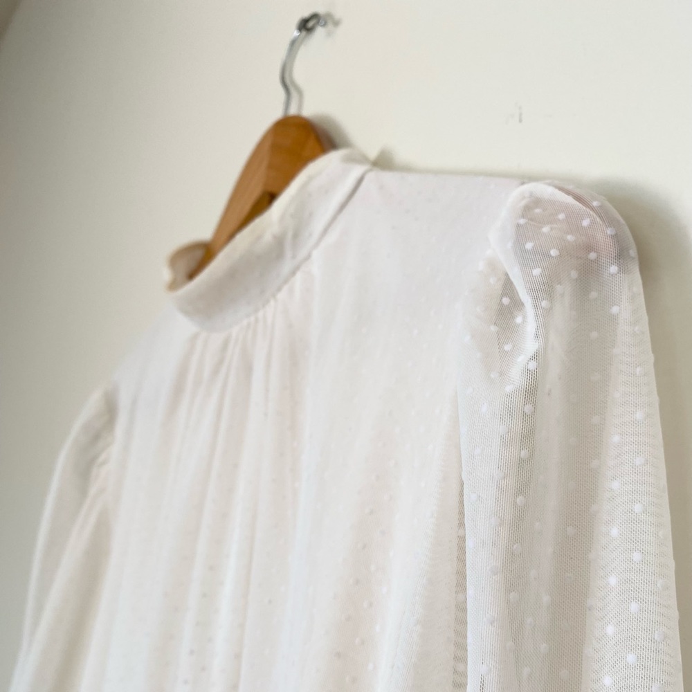 LOFT High Neck Draped Blouse